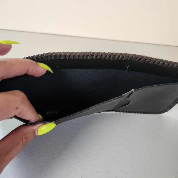 Vintage Tooled Brown Leather Wallet Mens Handmade 1970s 70s 4H Canada Western - Picture 4 of 6